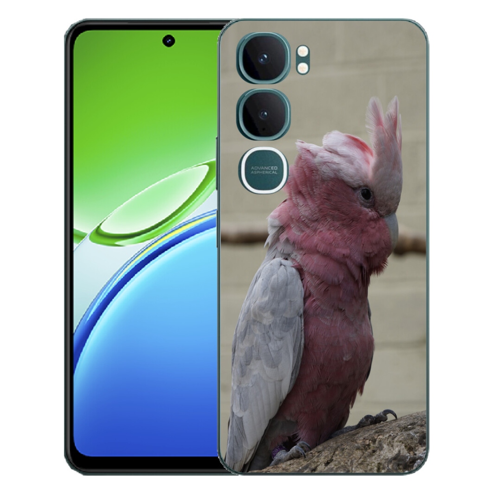 mmCase gél tok a Vivo Y21d-hez – rózsaszín kakadu papagáj