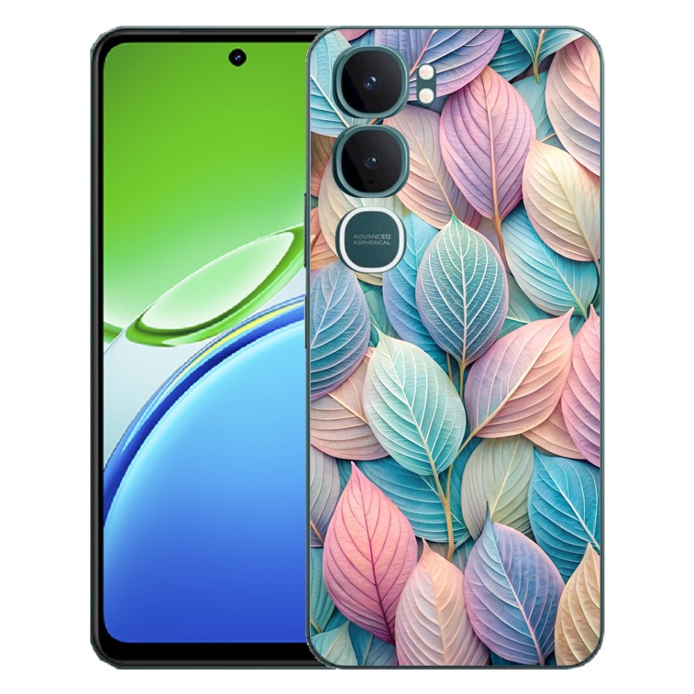 mmCase gélhuzat a Vivo Y21d-hez – pasztell levelek
