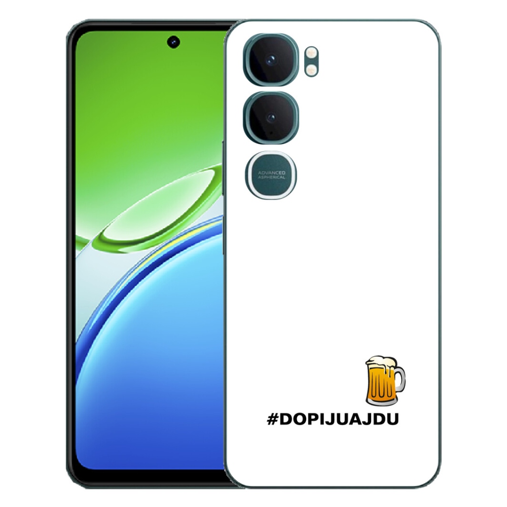 mmCase géltok a Vivo Y21d-hez – sörös motívum, 1 db, fehér háttérrel