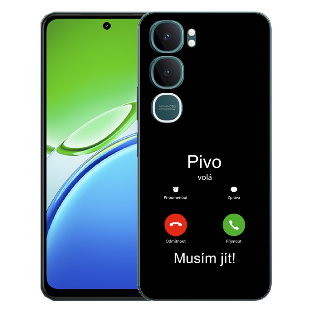 mmCase géltok a Vivo Y21d-hez – „A sör hív” fekete háttérrel