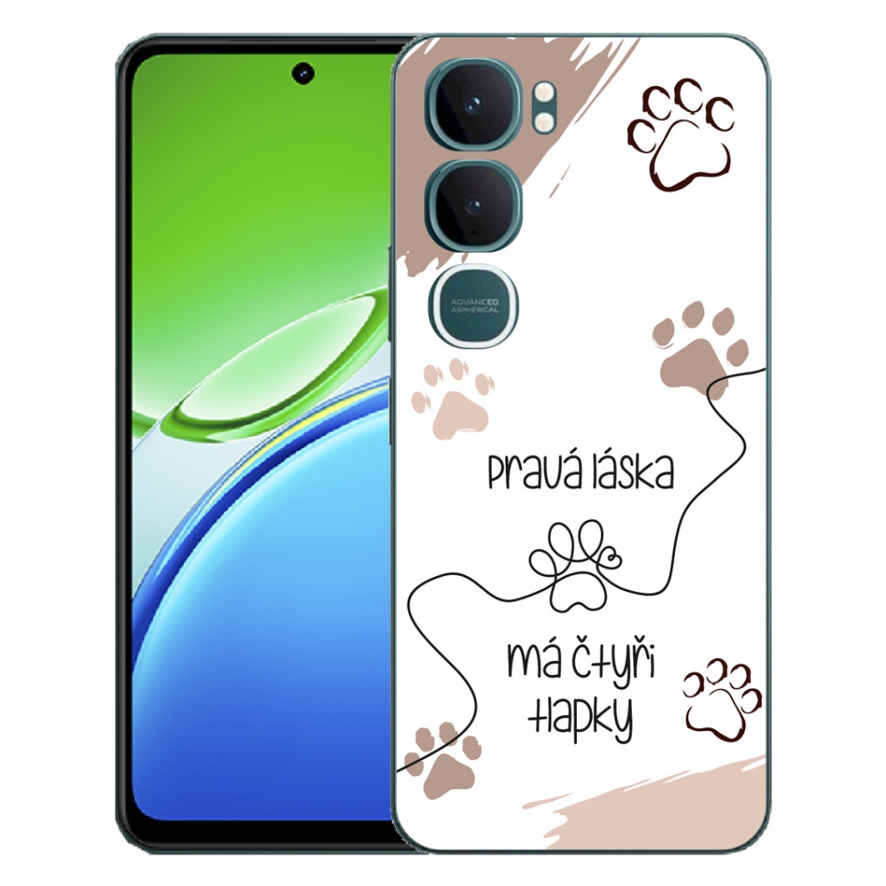 mmCase géltok a Vivo Y21d-hez – kutyás motívum, 1 db, fehér háttérrel