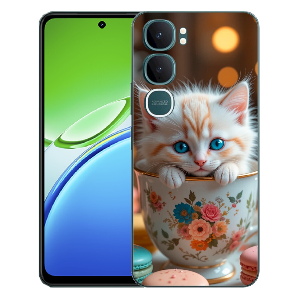 mmCase gél tok a Vivo Y21d-hez – aranyos cica 6