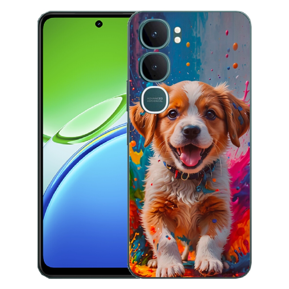 mmCase gél tok a Vivo Y21d-hez – aranyos kiskutya 3