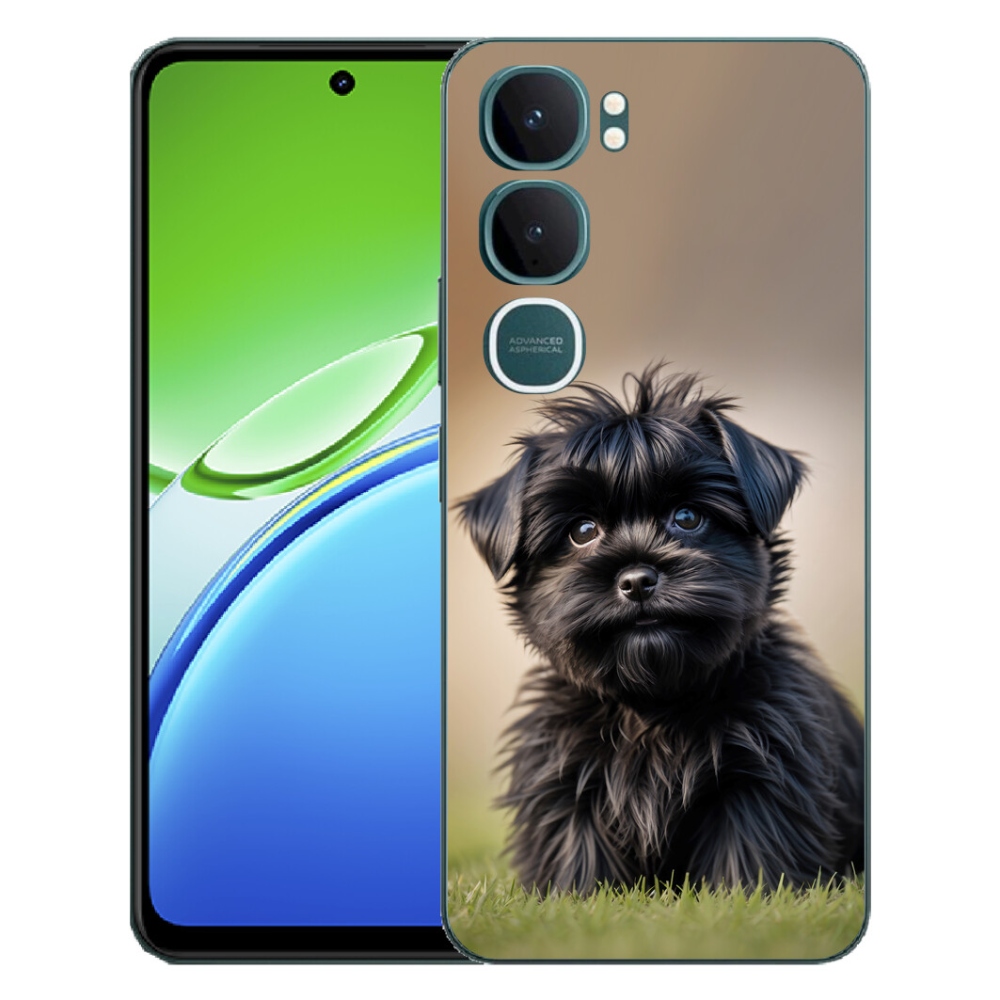 mmCase gél tok a Vivo Y21d-hez – aranyos fekete kutyus