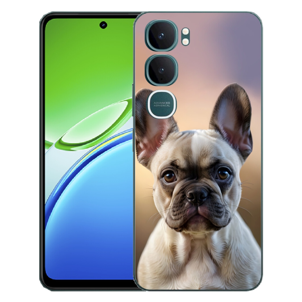mmCase gél tok a Vivo Y21d-hez – aranyos francia buldog