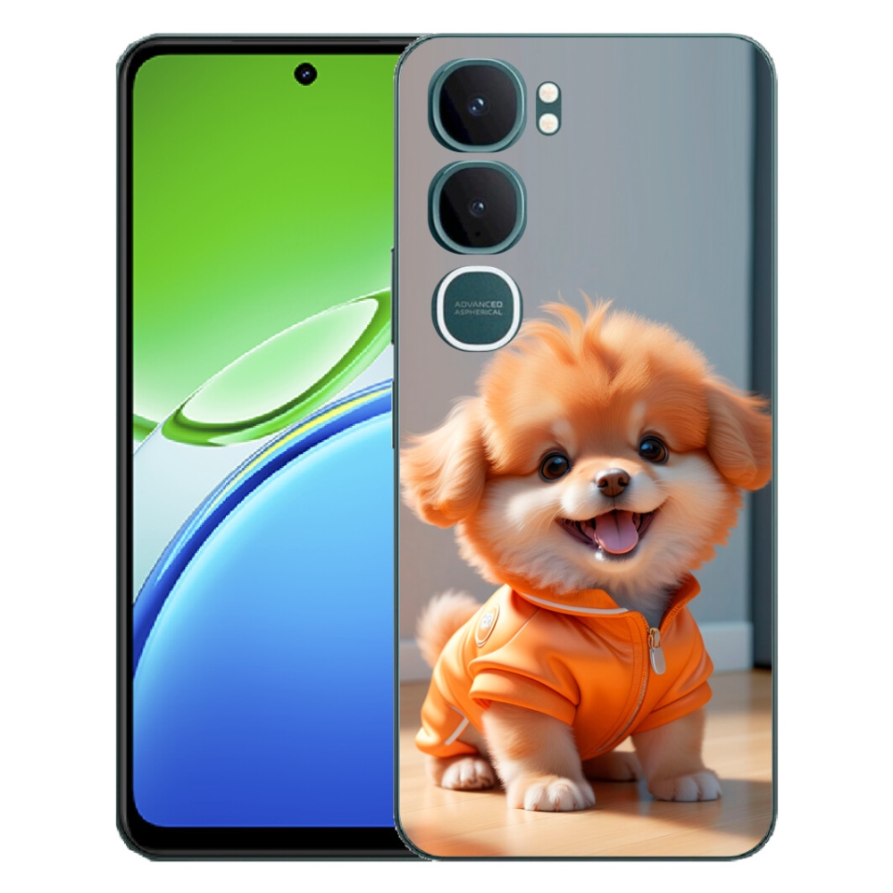 mmCase gél tok a Vivo Y21d-hez – aranyos pomerániai pulóverben