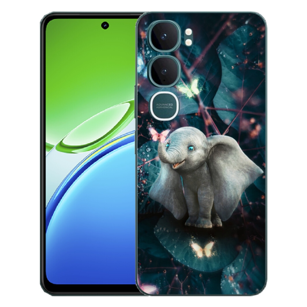 mmCase gél tok a Vivo Y21d-hez – aranyos elefánt