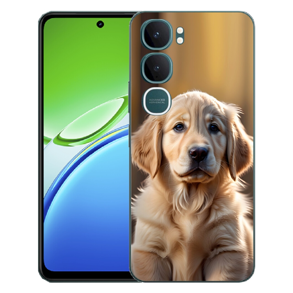 mmCase gél tok a Vivo Y21d-hez – aranyos arany retriever