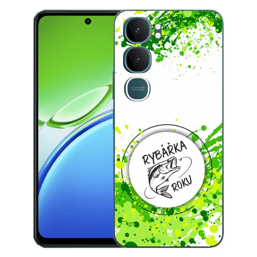 mmCase géltok a Vivo Y21d-hez – „Az év horgásznője” fehér háttérrel