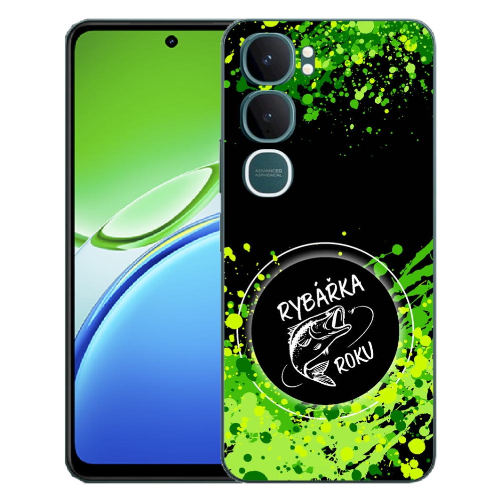 mmCase gél tok a Vivo Y21d-hez – „Az év halásznője” fekete háttérrel
