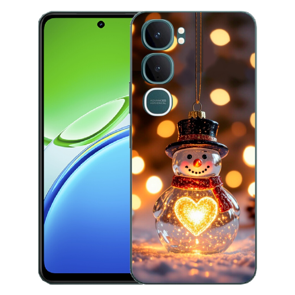 mmCase gél tok a Vivo Y21d-hez – világító karácsonyi hóember