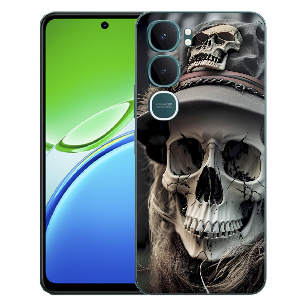 mmCase géltok a Vivo Y21d-hez – sötét koponya