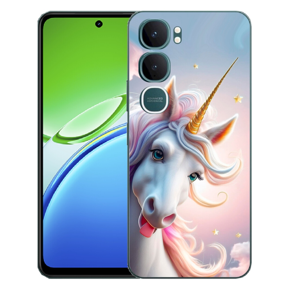 mmCase gél tok a Vivo Y21d-hez – vidám egyszarvú
