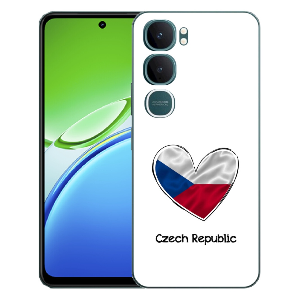 mmCase géltok a Vivo Y21d-hez – zászló, szív, fehér háttér
