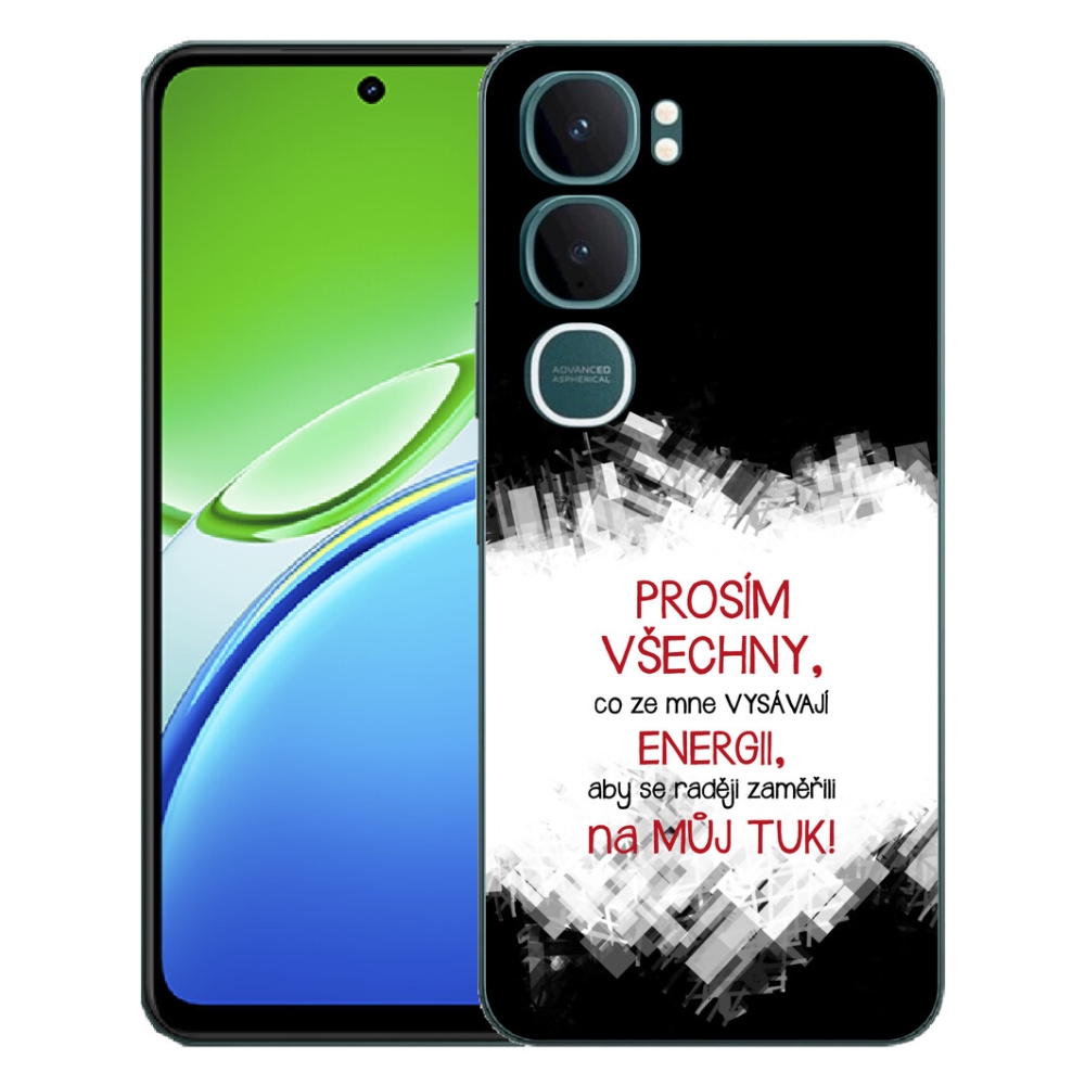 mmCase gél tok a Vivo Y21d-hez – vicces felirat, 1 db, piros