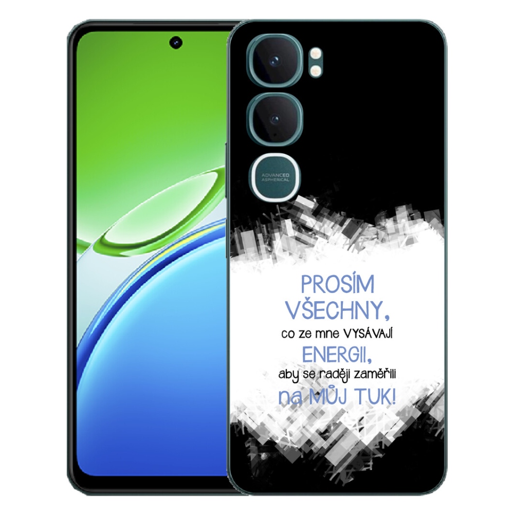 mmCase géltok a Vivo Y21d-hez – vicces felirat, 1 db, kék