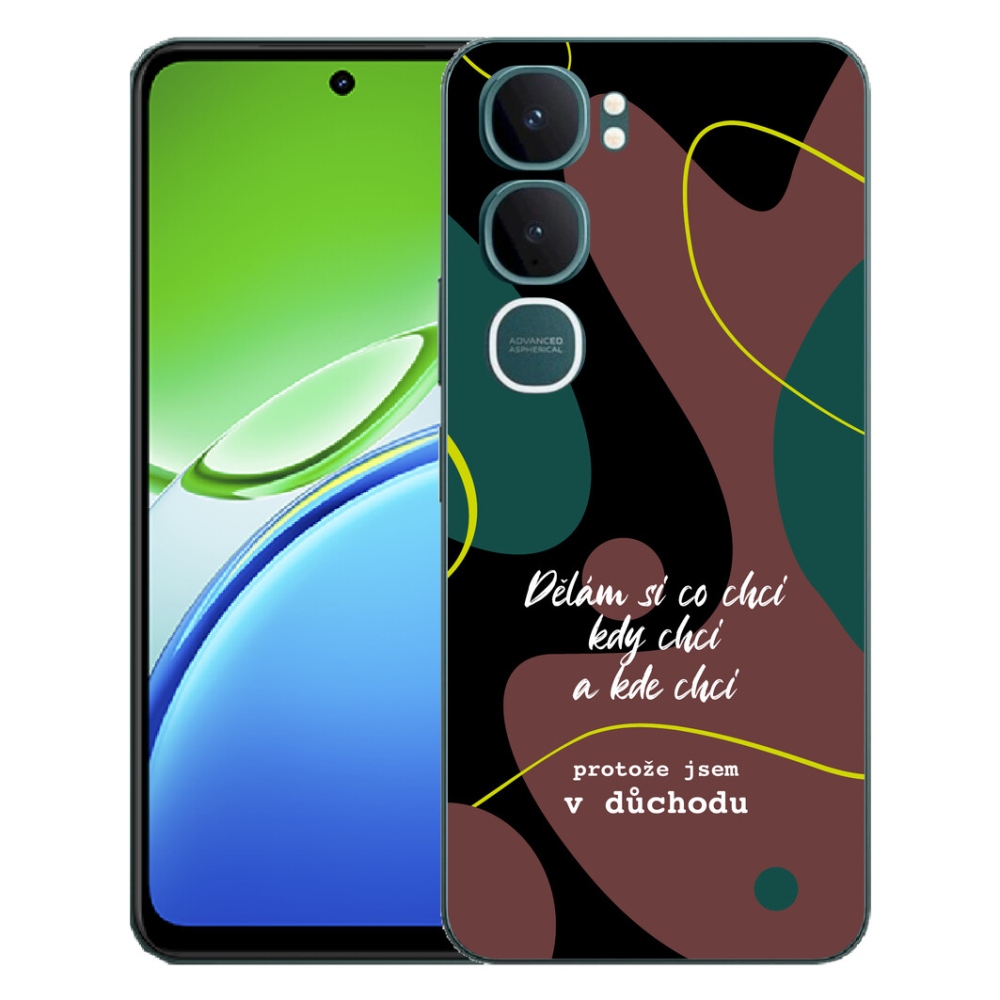 mmCase géltok a Vivo Y21d-hez – vicces felirat, 10 fekete háttér