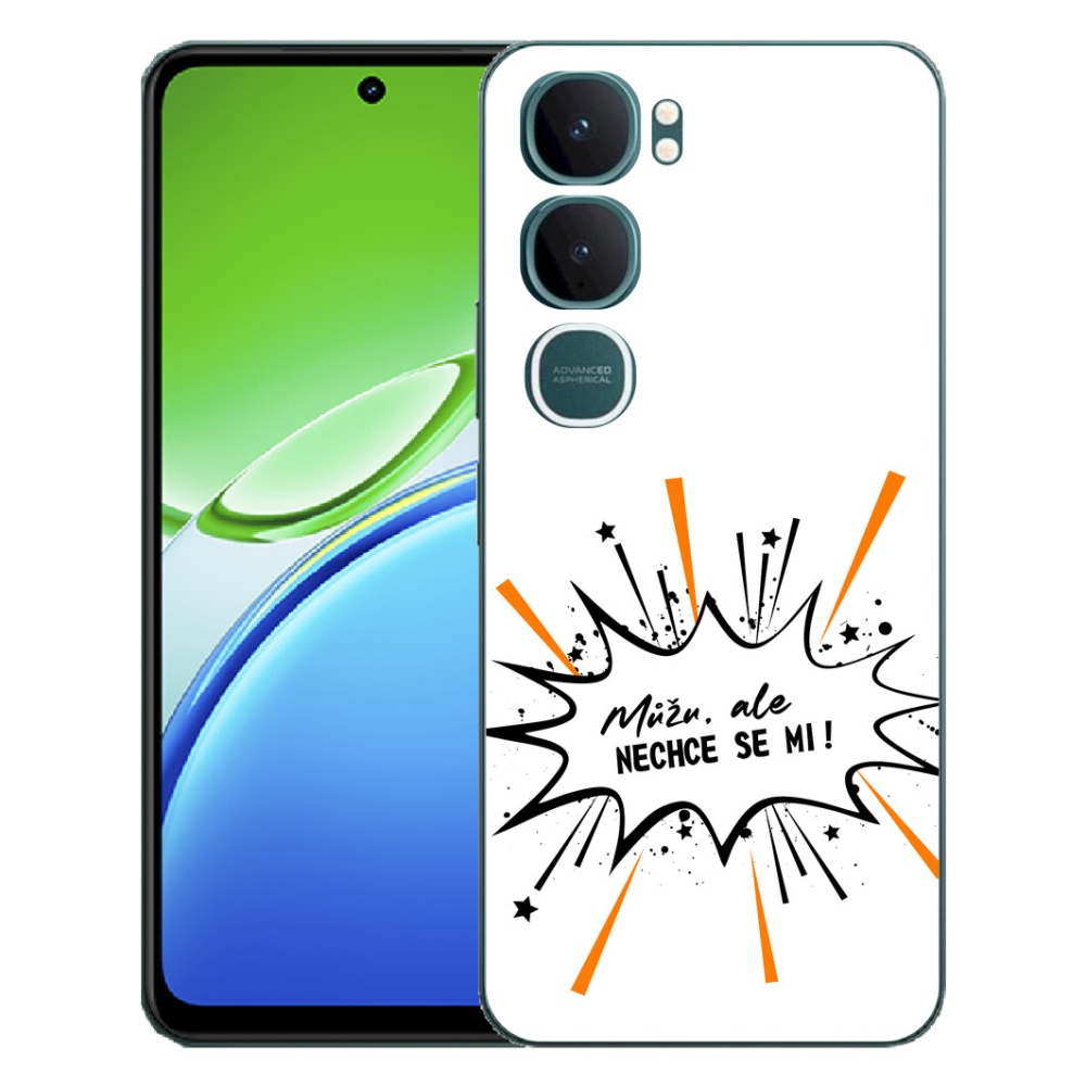 mmCase géltok a Vivo Y21d-hez – vicces felirat, 11, fehér háttér