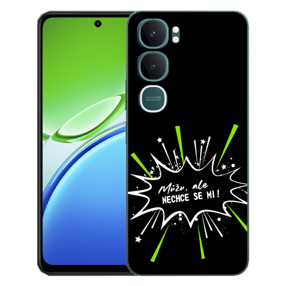 mmCase géltok a Vivo Y21d-hez – vicces felirat, 11, fekete háttér