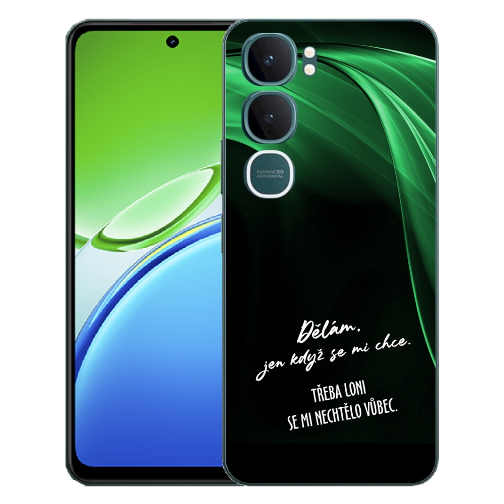 mmCase géltok a Vivo Y21d-hez – vicces felirat, 12, fekete háttér