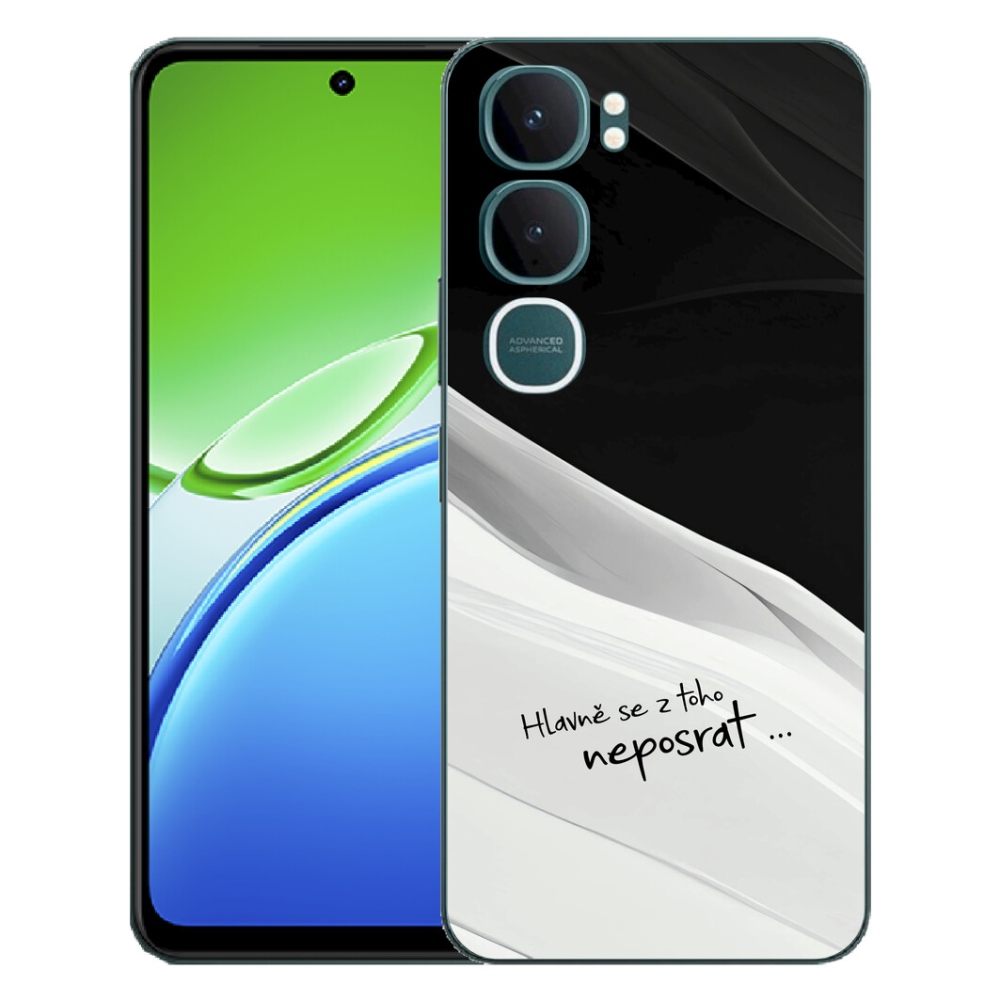 mmCase géltok a Vivo Y21d-hez – vicces szöveg, 13 fekete-fehér háttér