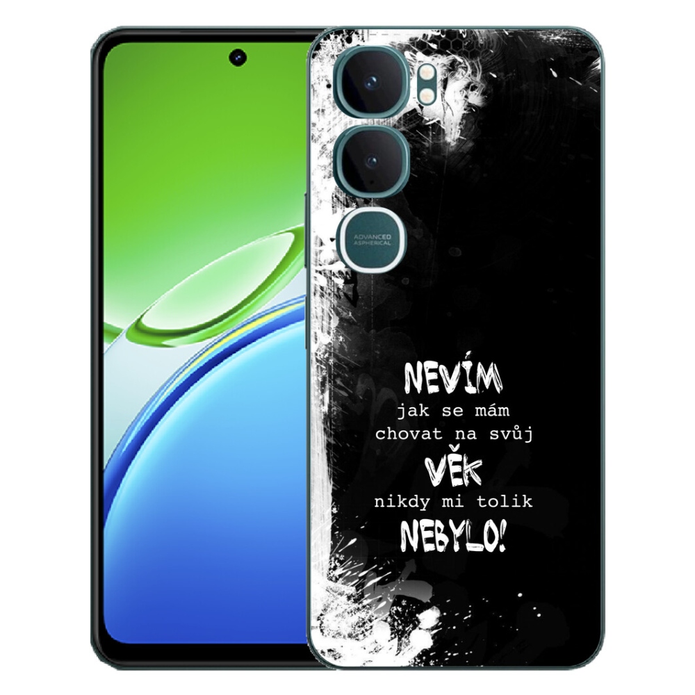 mmCase géltok a Vivo Y21d-hez – vicces felirat, 14, fekete háttér