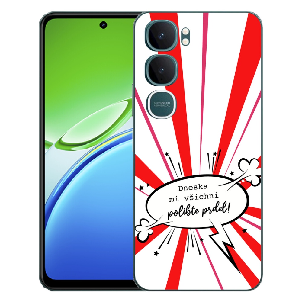mmCase géltok a Vivo Y21d-hez – vicces felirat, 15, fehér háttér