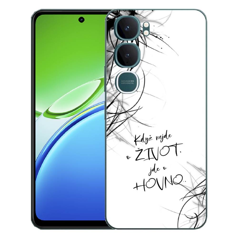 mmCase géltok a Vivo Y21d-hez – vicces felirat, 16, fehér háttér