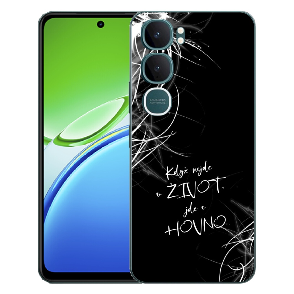 mmCase géltok a Vivo Y21d-hez – vicces felirat, 16, fekete háttér