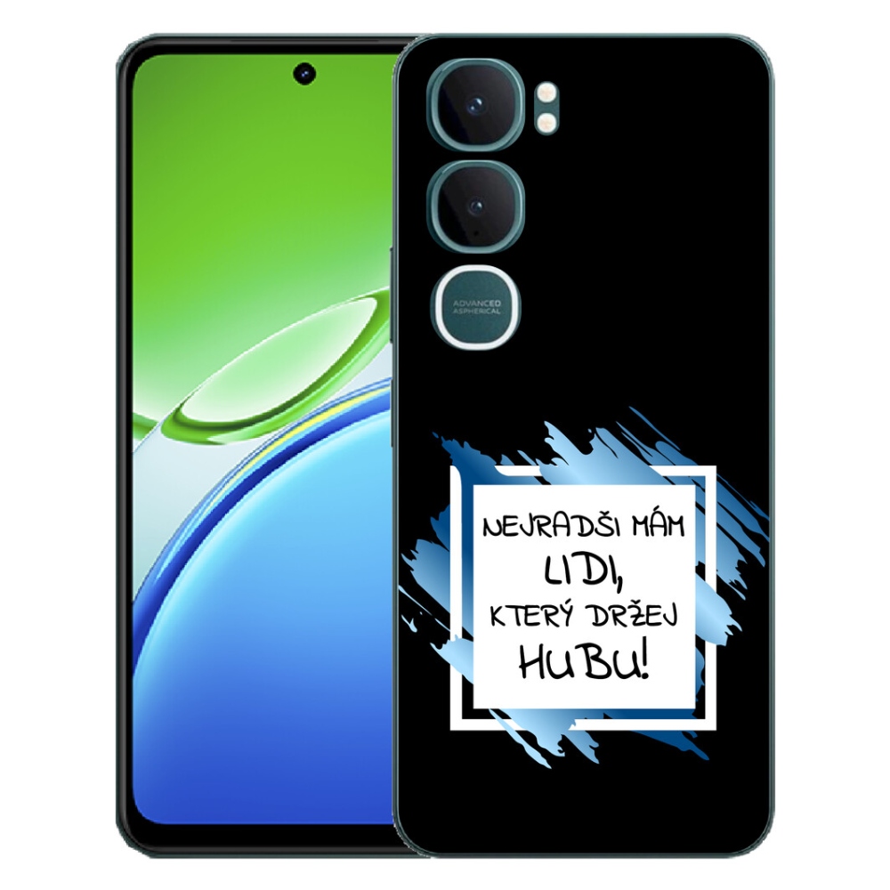 mmCase gél tok a Vivo Y21d-hez – vicces felirat, 7 fekete-fehér háttér