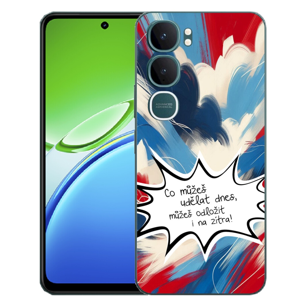 mmCase géltok a Vivo Y21d-hez – vicces felirat, 9 fehér háttér