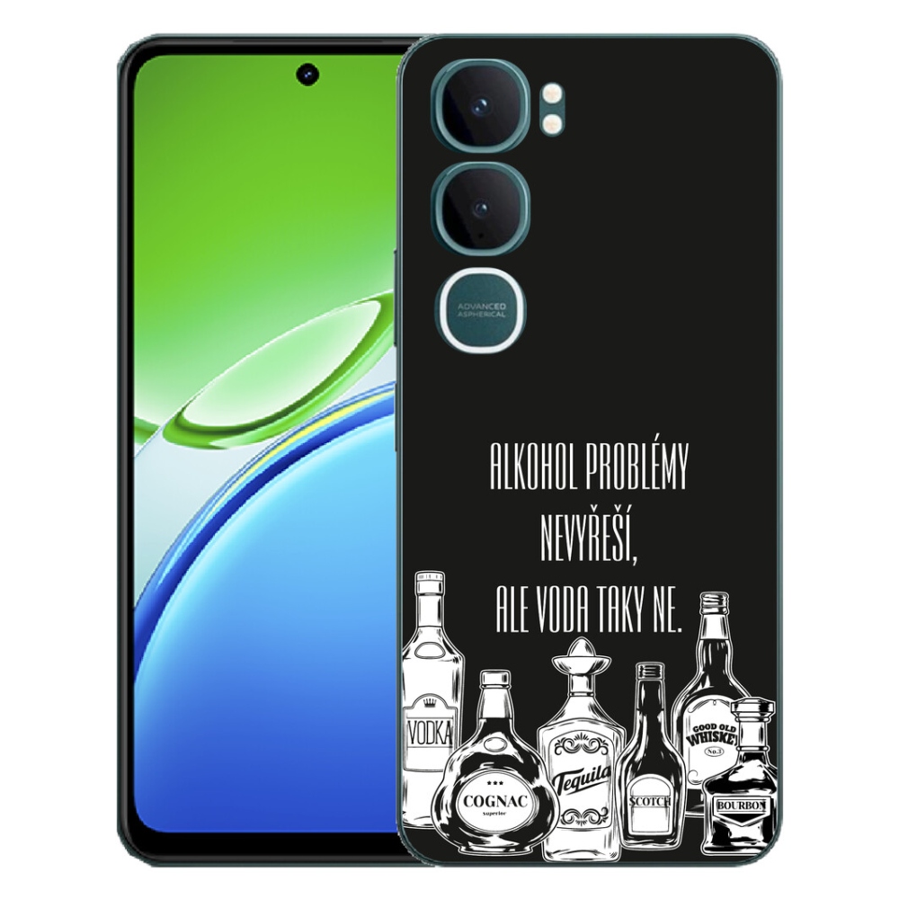 mmCase gél tok a Vivo Y21d-hez – vicces felirat fekete háttérrel