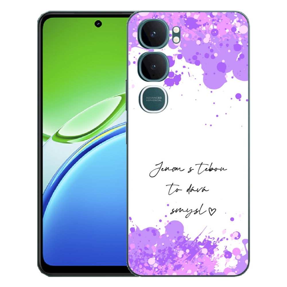 mmCase géltok a Vivo Y21d-hez – szerelmes felirat fehér háttérrel