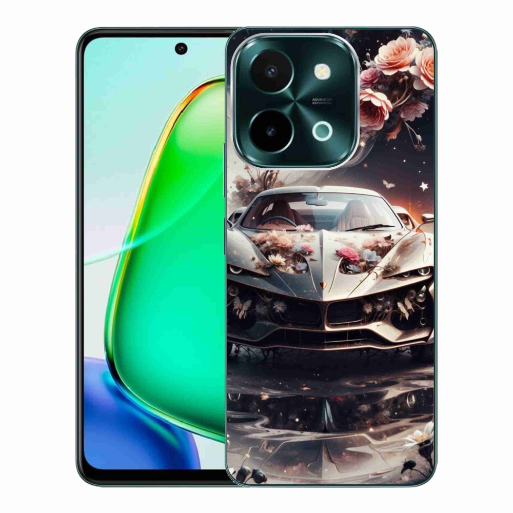 mmCase gél tok a Vivo Y28-hoz – virágos sportautó
