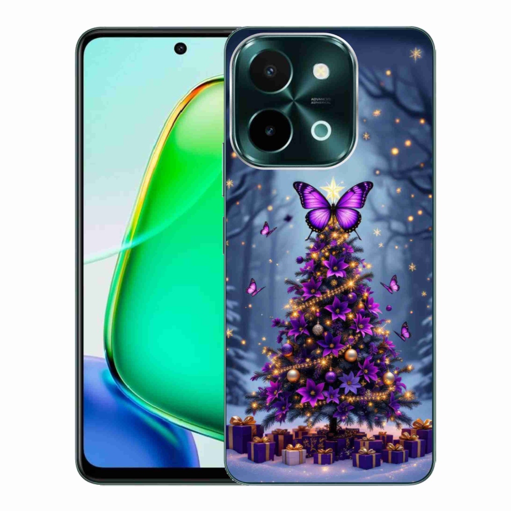 mmCase gél tok a Vivo Y28-hoz – pillangós karácsonyfa