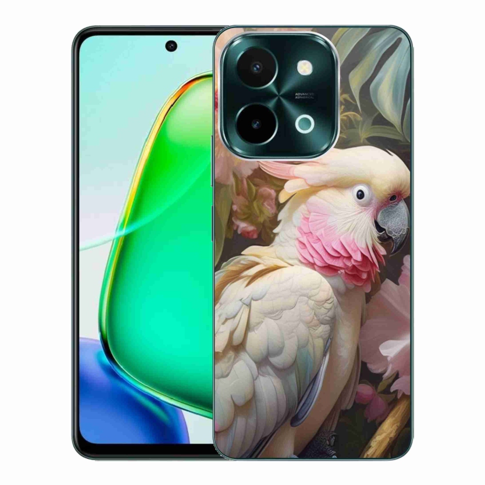 mmCase gélhuzat a Vivo Y28-hoz – rózsaszín kakadu papagáj 2