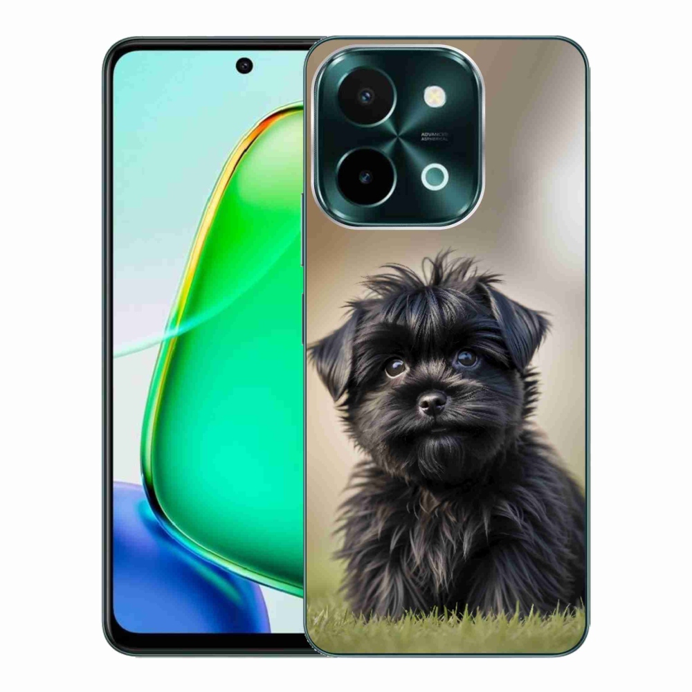 mmCase gél tok a Vivo Y28-hoz – aranyos fekete kutyus