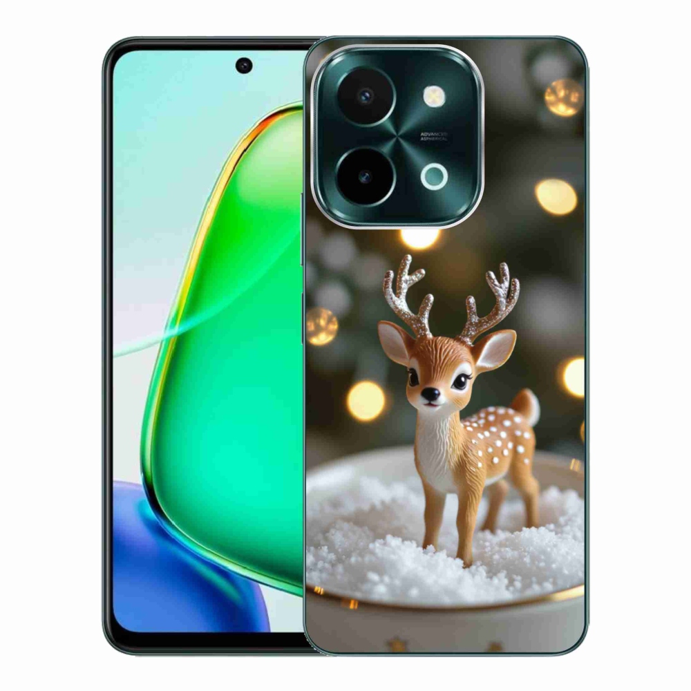 mmCase gél tok a Vivo Y28-hoz – aranyos karácsonyi szarvas