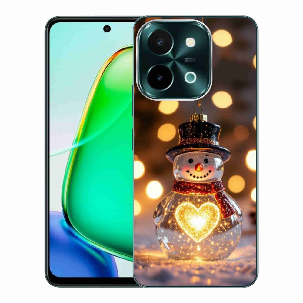 mmCase gél tok a Vivo Y28-hoz – világító karácsonyi hóember