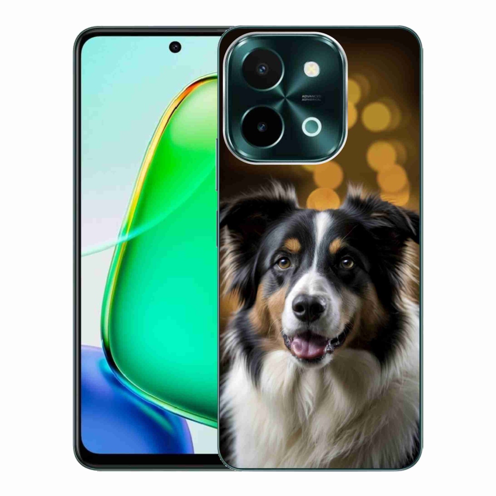 mmCase gél tok a Vivo Y28-hoz – mosolygós ausztrál juhászkutya