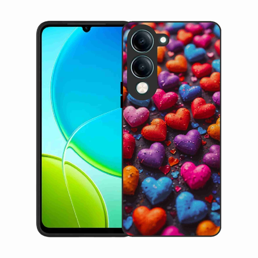 Gél borító mmCase a Vivo Y29S 5G készülékhez - színes szív