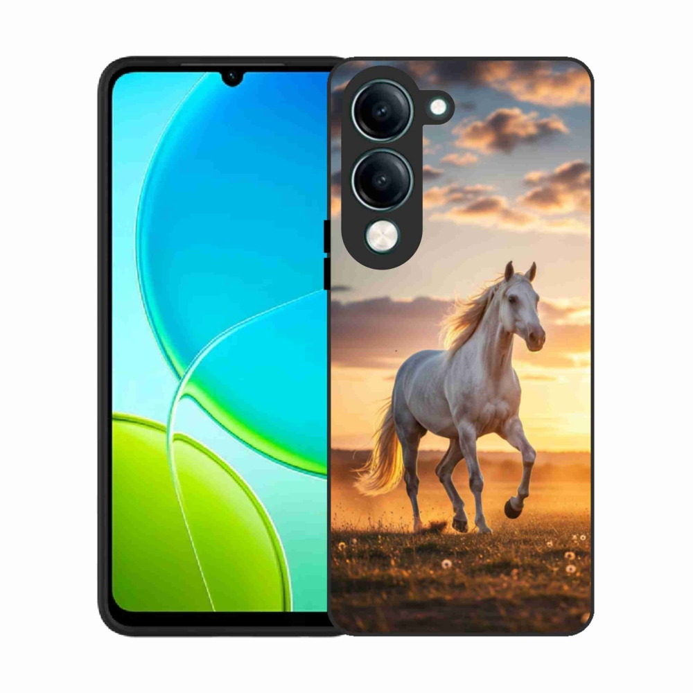 Gélburkolat mmCase a Vivo Y29S 5G-n - futó fehér ló 2