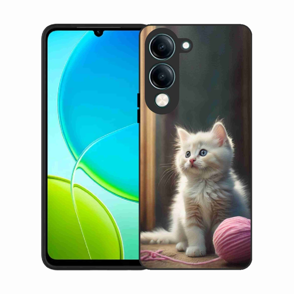 Gél borítás mmCase a Vivo Y29S 5G készülékhez - fehér cica 2