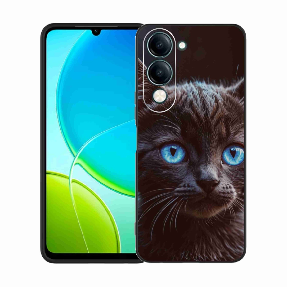 Gél borítás mmCase a Vivo Y29S 5G-hez - fekete cica 2