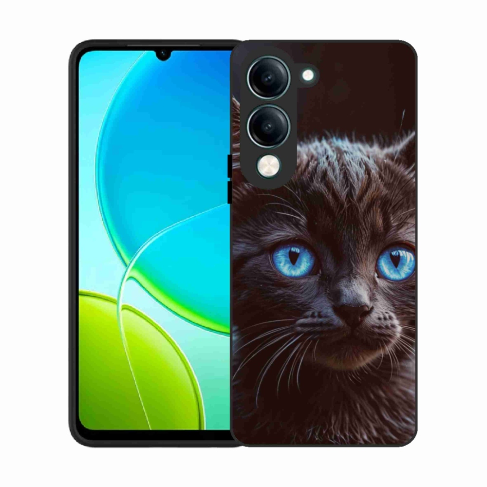 Gél borítás mmCase a Vivo Y29S 5G-hez - fekete cica 2