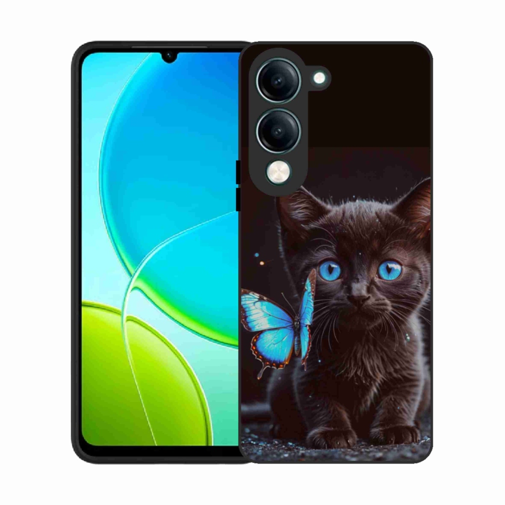 Gél borítás mmCase a Vivo Y29S 5G-hez - fekete cica 3