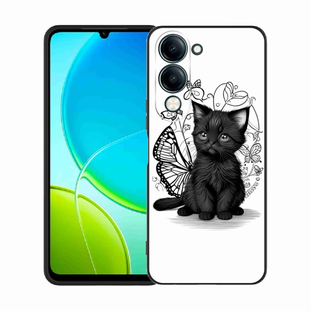 Gél borítás mmCase a Vivo Y29S 5G-re - fekete cica