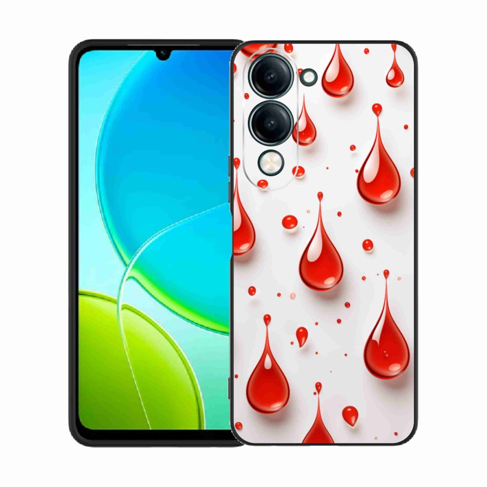 Zselés borítás mmCase a Vivo Y29S 5G készülékhez - piros cseppek