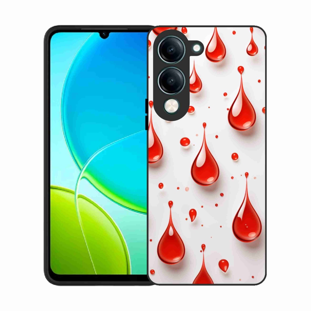 Zselés borítás mmCase a Vivo Y29S 5G készülékhez - piros cseppek
