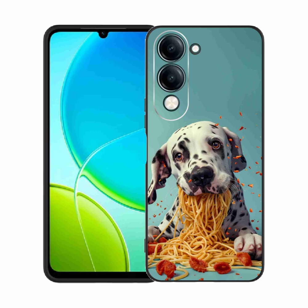Gél borítás mmCase a Vivo Y29S 5G készülékhez - Dalmát és spagetti